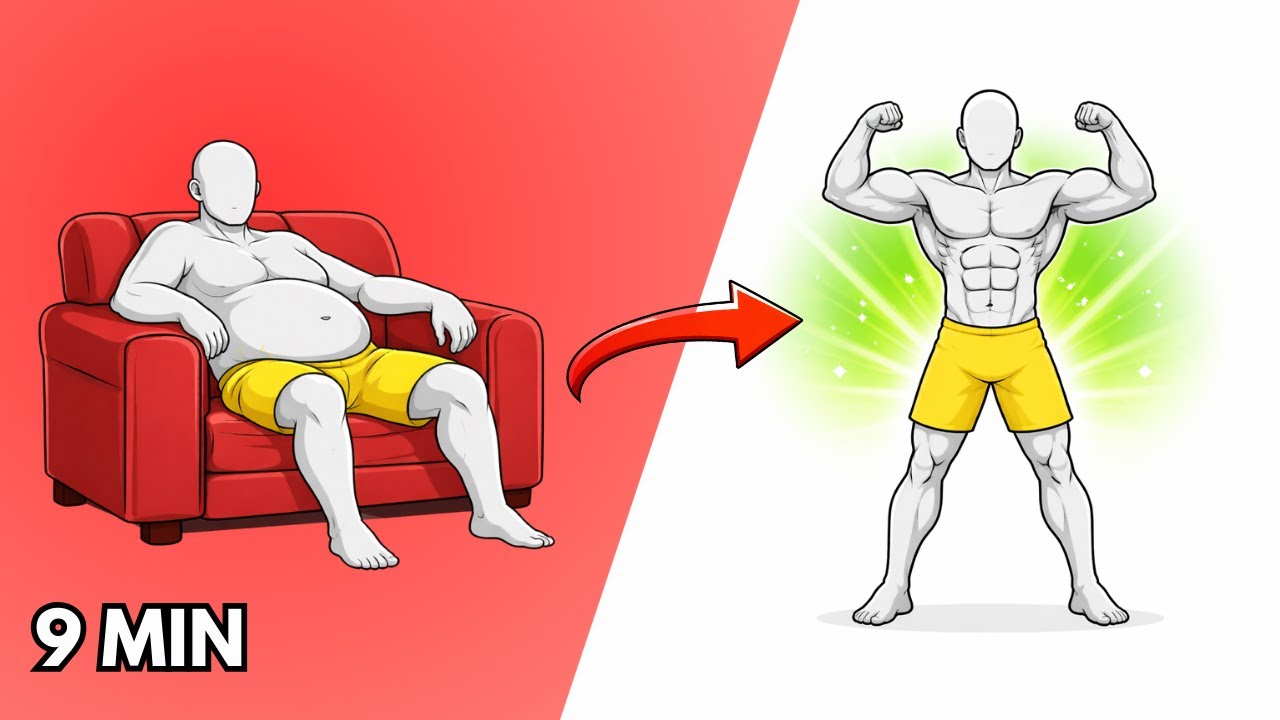 9 MIN Full Body Strength Workout | At Home, No Equipment