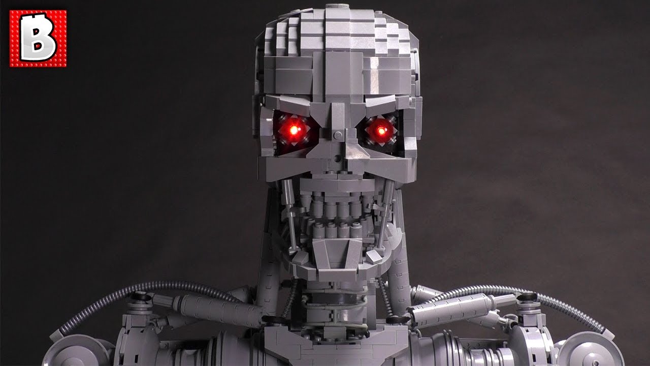 LEGO Terminator with Light-up Eyes!!! Amazing T-800 Custom Creation
