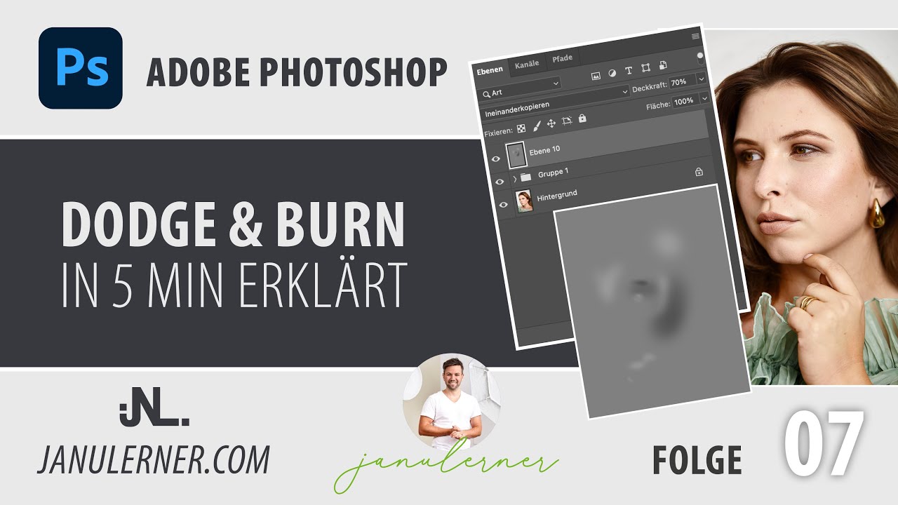 07 Dodge and Burn in 5 Minuten erklärt - Adobe Photoshop Tutorial deutsch