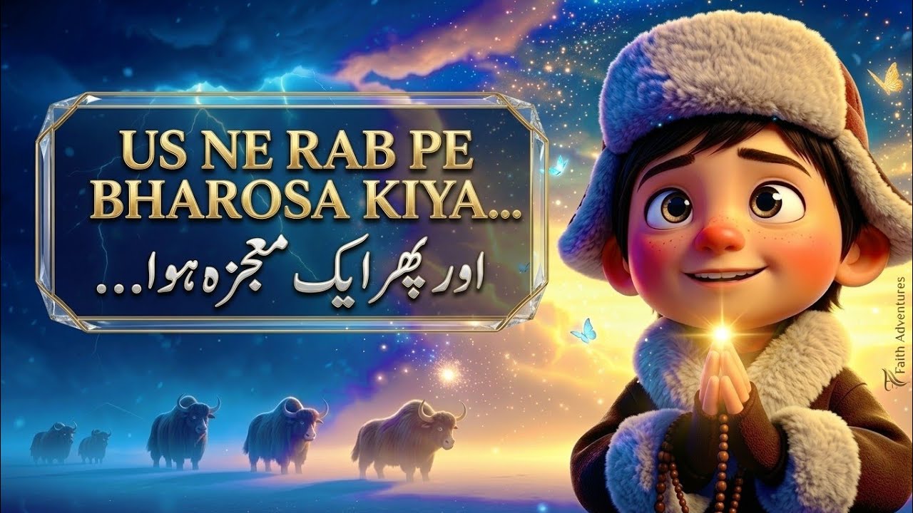 برفانی طوفان میں سب کچھ کھو گیا… مگر اللہ پر بھروسا رکھا 🌨️🤲 | Islamic Kids Story