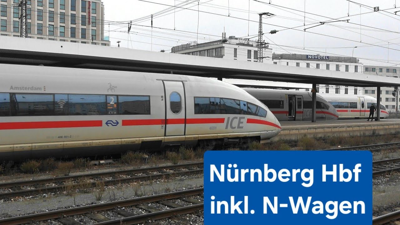 Nürnberg Hbf🇳🇱ICE Amsterdam, RE90 TRI N-Wagen Ersatzzug + BR146, Desiro HC, agilis Mireo, IC2 & mehr
