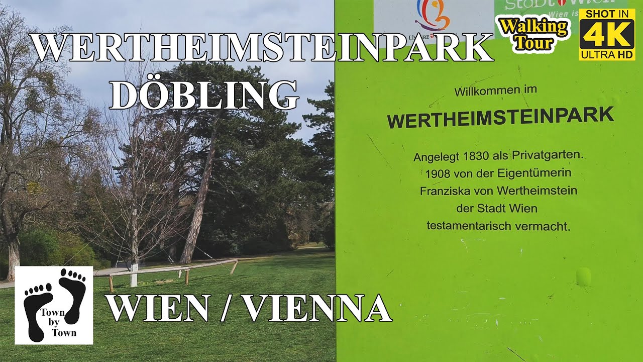 💥 Wien, Vienna, Wertheimsteinpark, D&ouml;bling, City Walking, 4k, 60fps