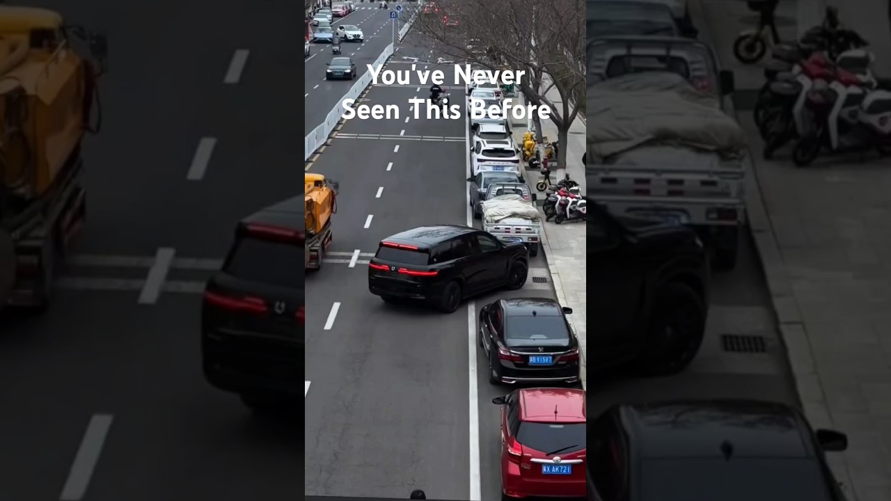 Insane Chinese Electric car Parking #china #explore #technology