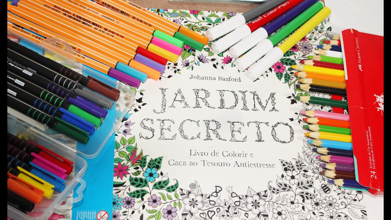VEDA #16 - Livro Jardim Secreto + Meus Materiais para Colorir