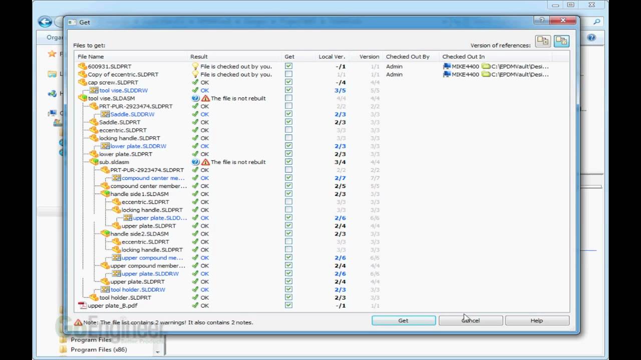 SOLIDWORKS Enterprise PDM - Get Latest Version