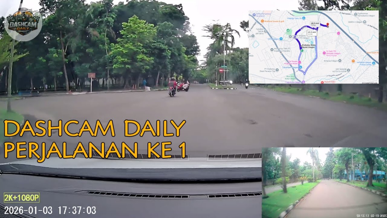 DASHCAM DAILY - Perjalanan 1 | dari area kolam renang menuju rumah pada 3 Januari 2026