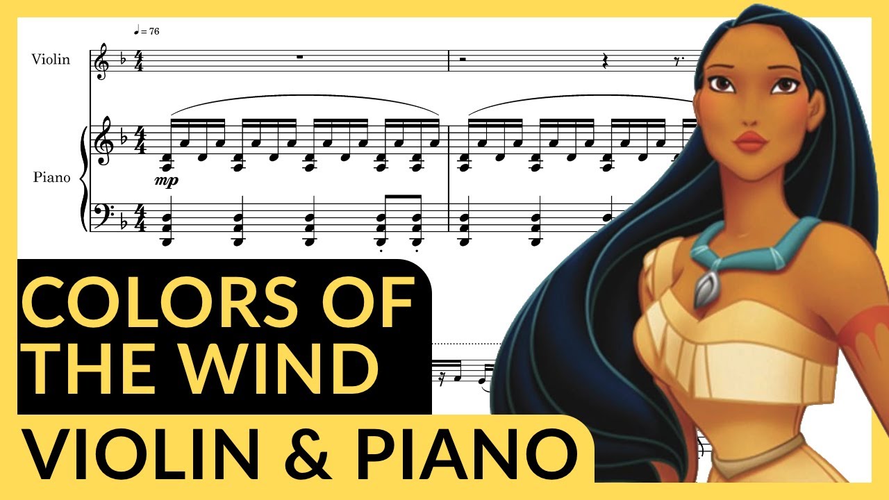 Piano & violin - Colors of the Wind - Pocahontas | Sheet music preview
