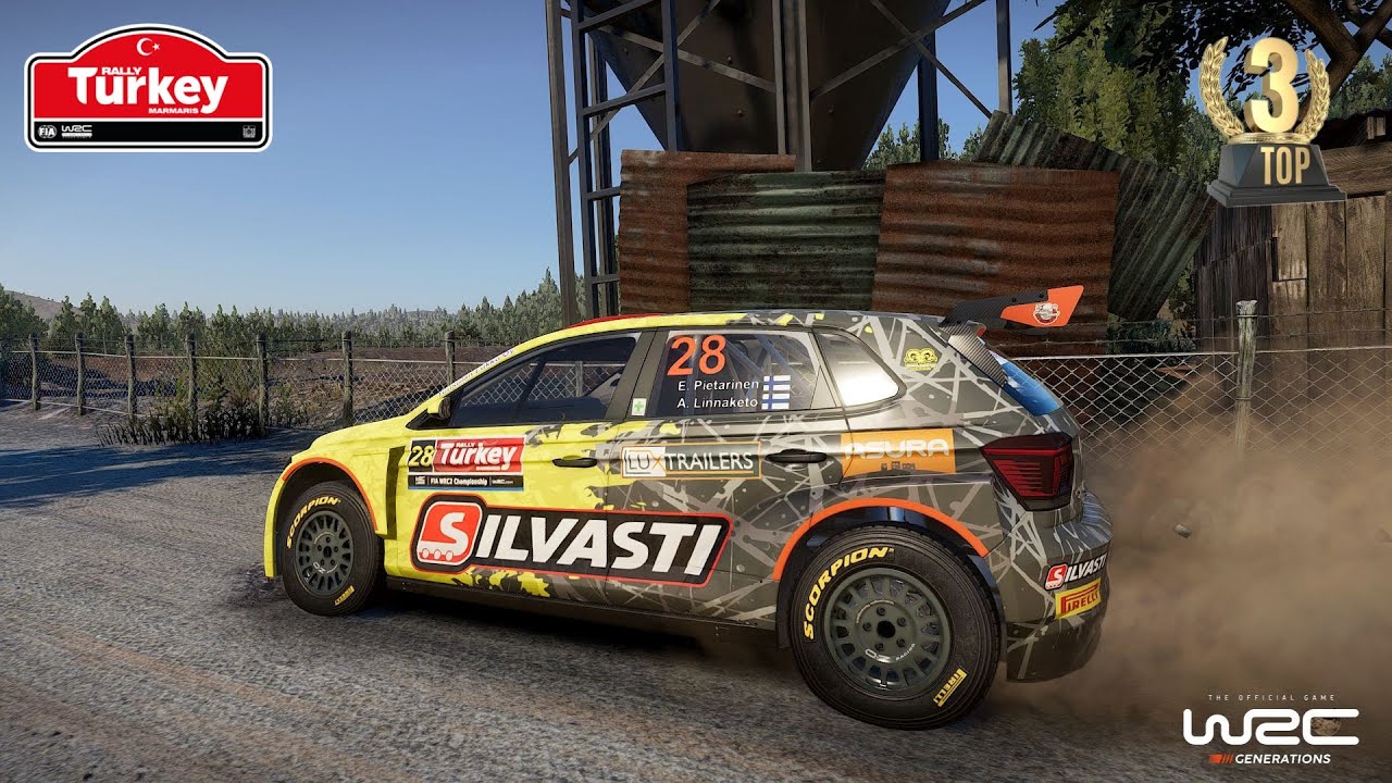 Volkswagen Polo Gti Rally2 | Rally Turkey, Cicekli reverse | Bonnet, Chase view | WRC Generations