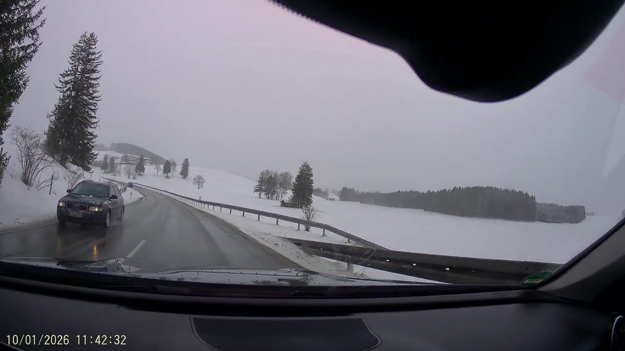 GERMANY ROAD TRIP / GRÜNDL -- KEMPTEN / SNOW DRIVING  6/10  #snow #road #traffic #winter #roadtrip