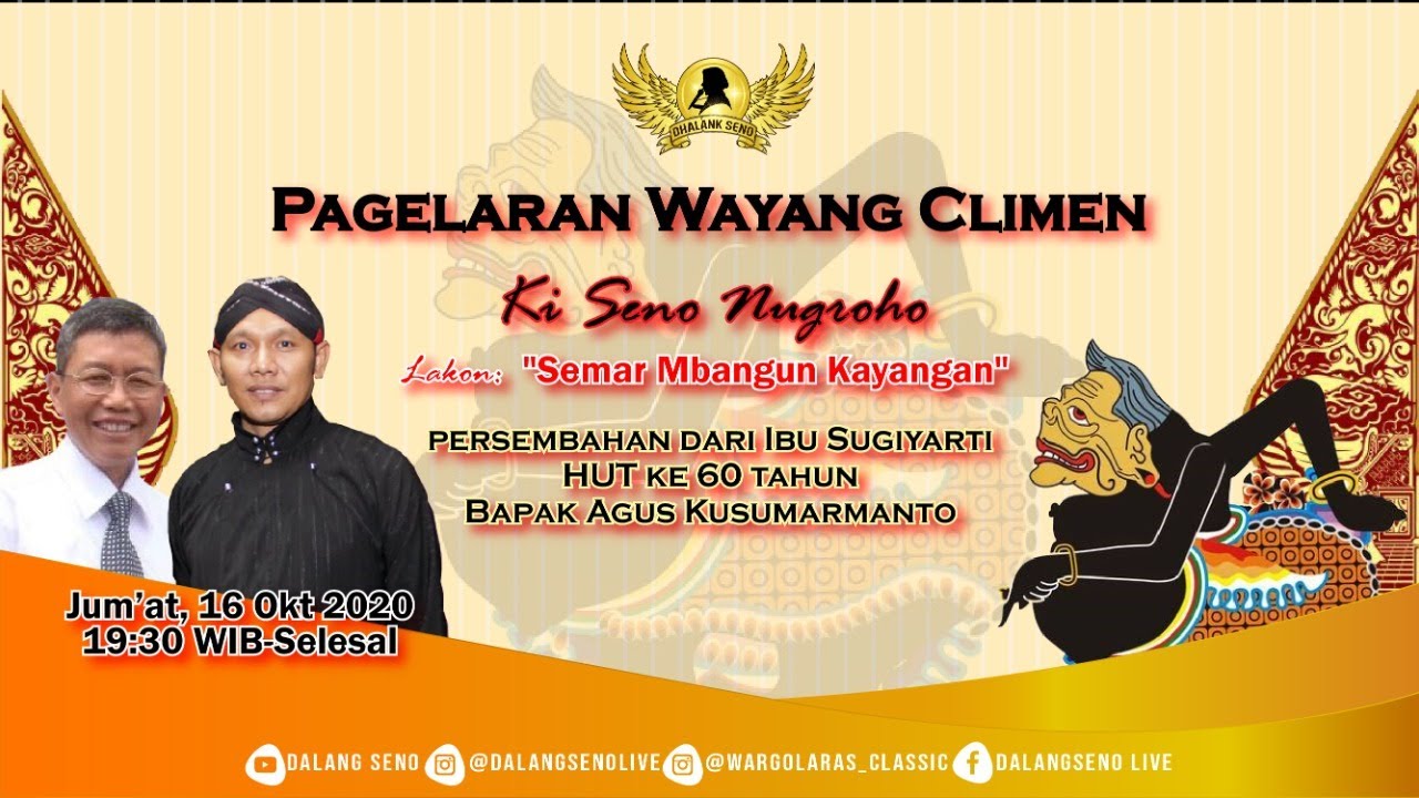 #Live Streaming Climen Ki Seno Nugroho - SEMAR MBANGUN KAHYANGAN