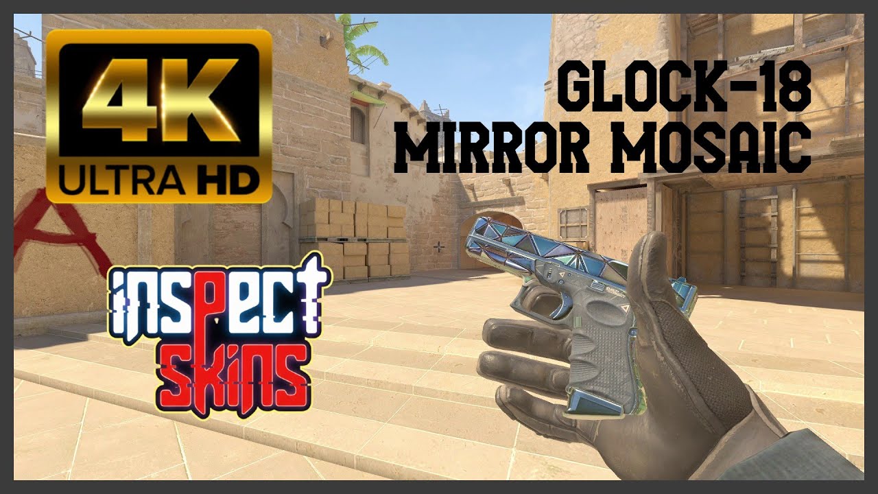 Glock-18 Mirror Mosaic - Skin Inspect & Showcase (All Floats) | CS2 [4K60FPS]