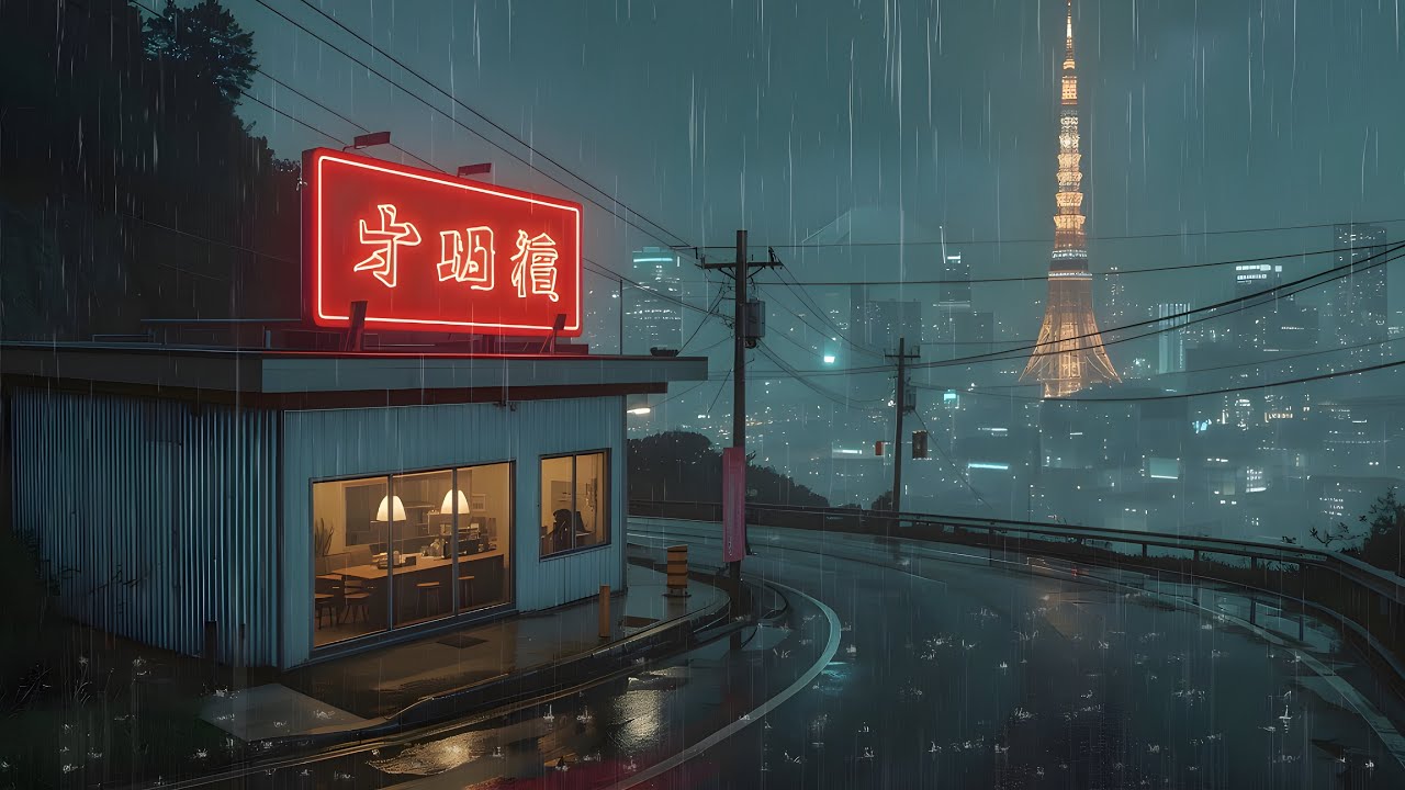 90’s Chill Lofi Rain Sounds 🌧️ Late Night City | Relaxing Beats for Sleep & Study