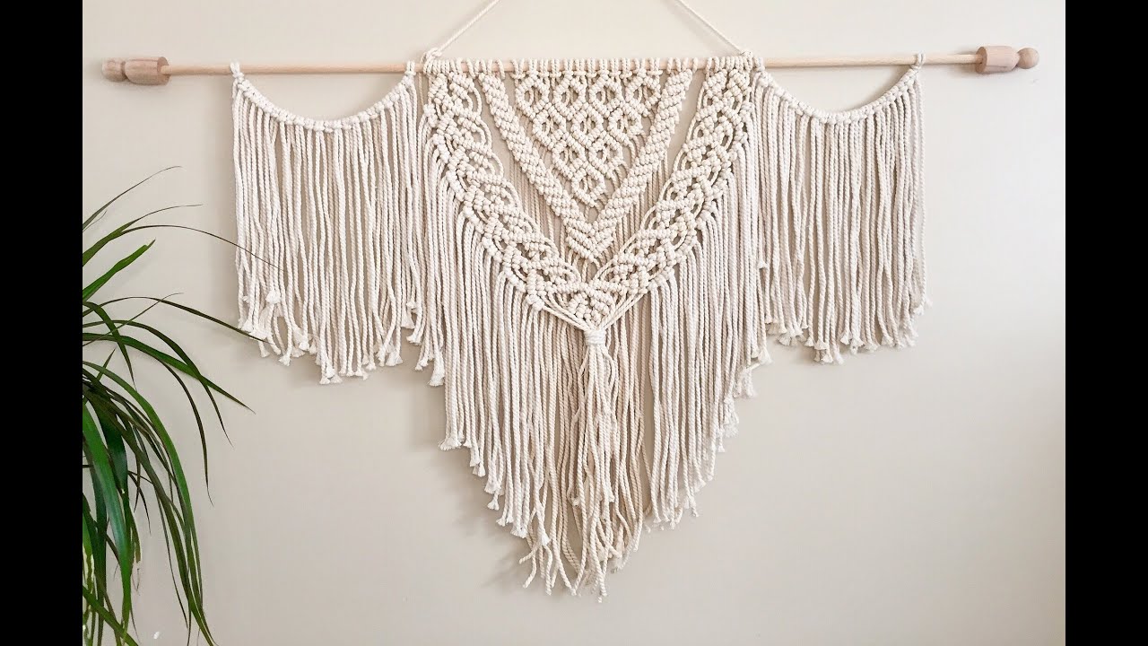 MAKROME DUVAR SÜSÜ NASIL YAPILIR ?  -HOW TO MAKE MACROME WALL DECORATION? #MAKROME