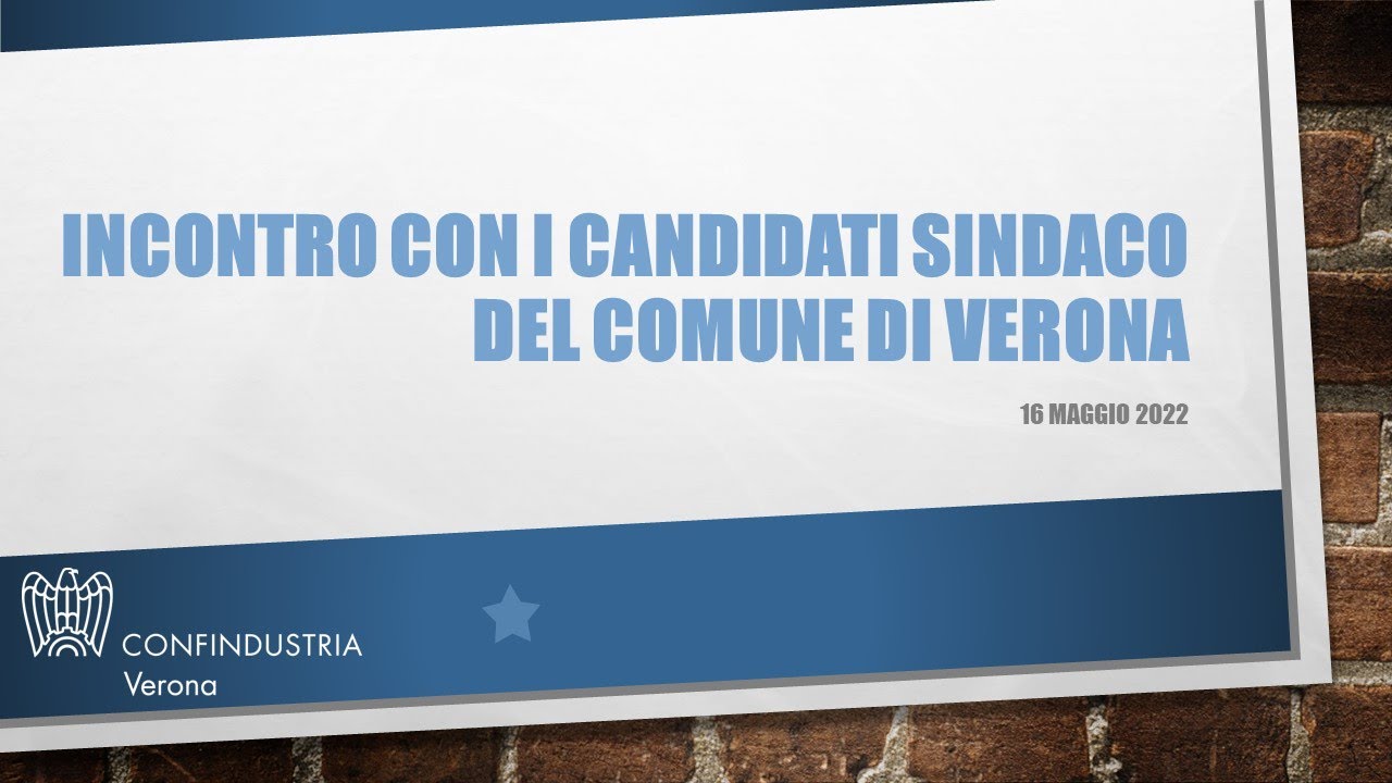 Incontro con i candidati Sindaco del Comune di Verona