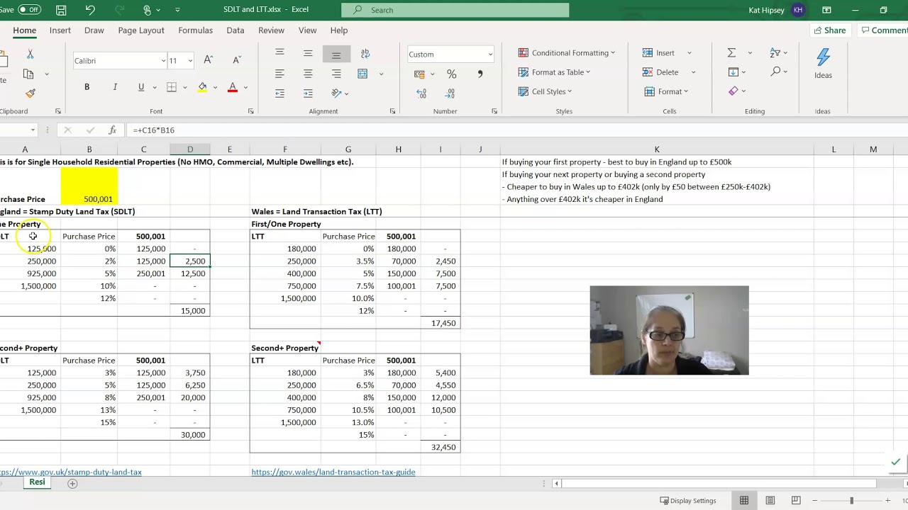 Stamp Duty Land Tax (SDLT) and Land Transaction Tax (LTT) calculator