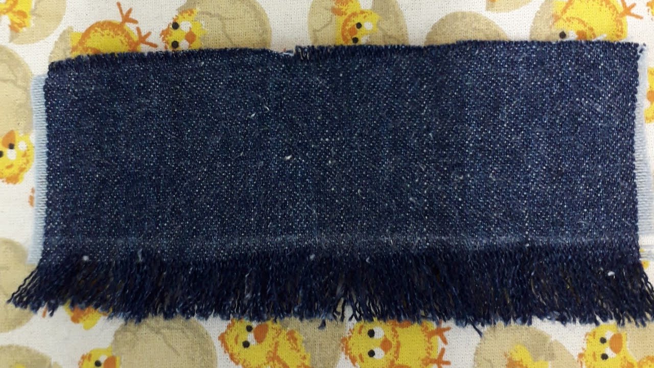 Como desfiar  barra de calça jeans.