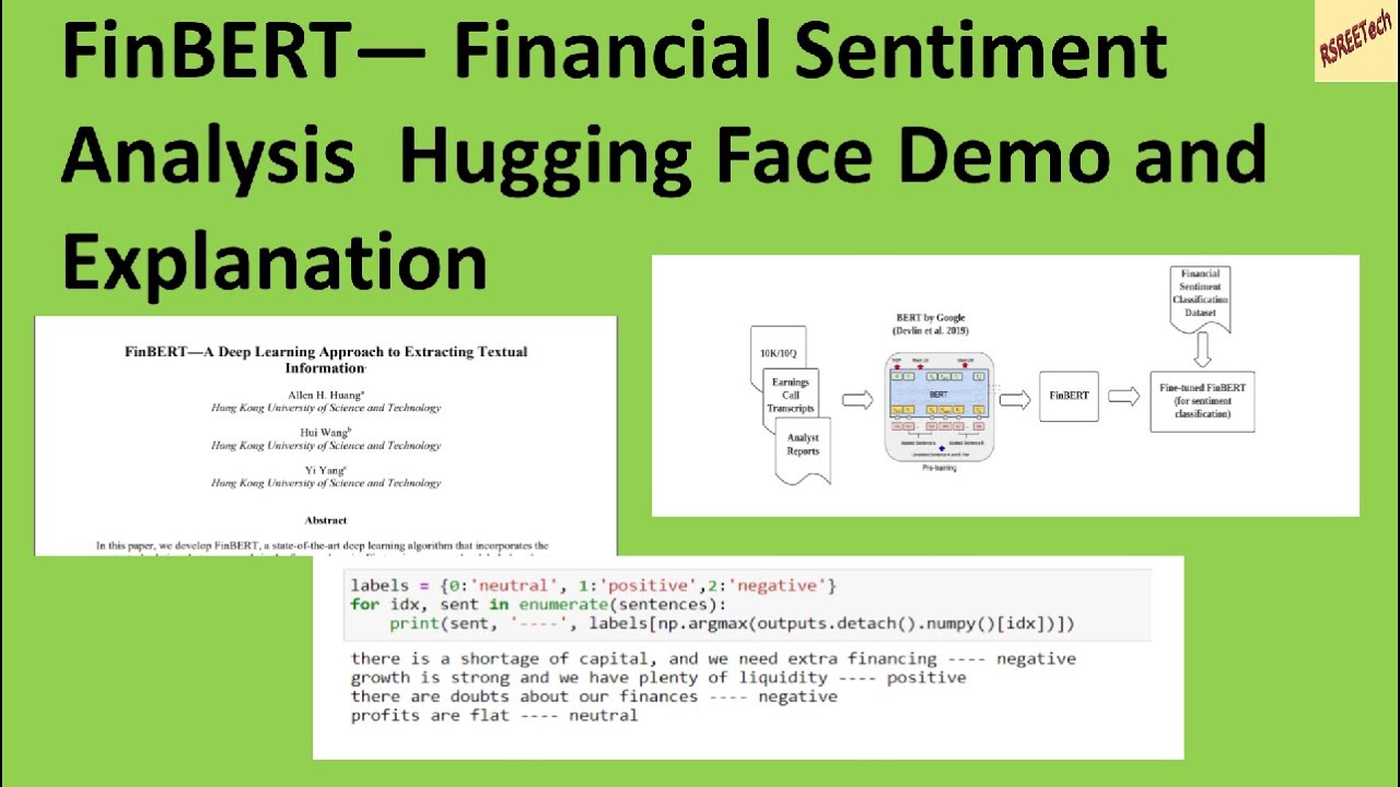 FinBERT Financial Sentiment Analysis  Hugging Face Demo and Explanation #nlp