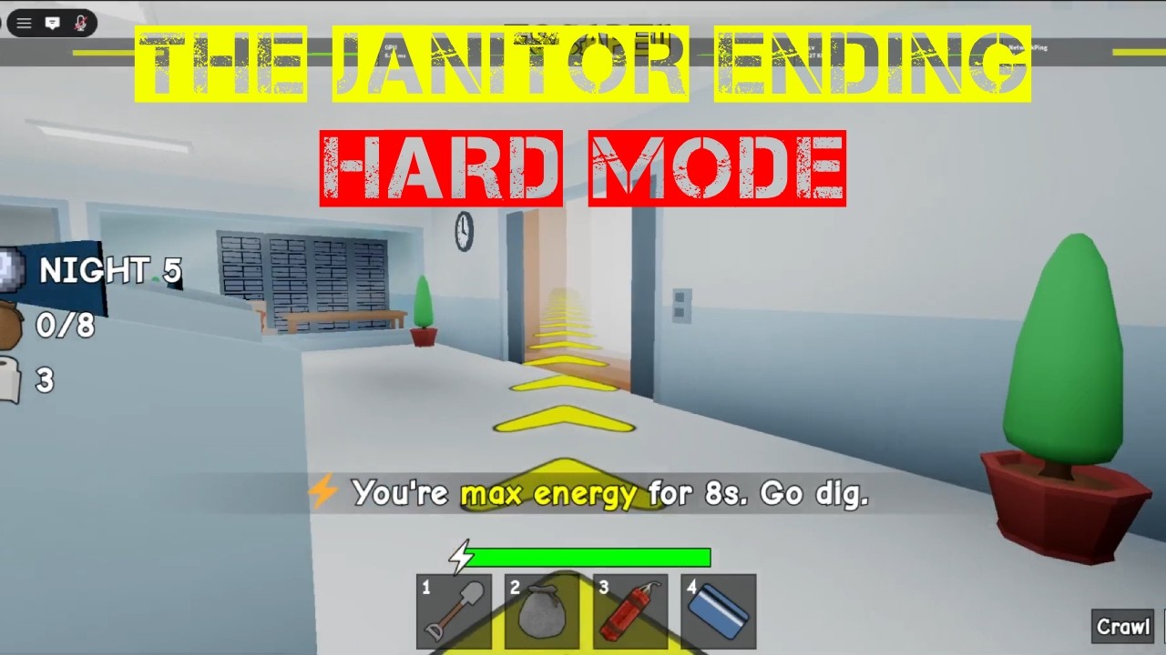Roblox Gameplay: Dig to Escape | Janitor Ending (Hard Mode)