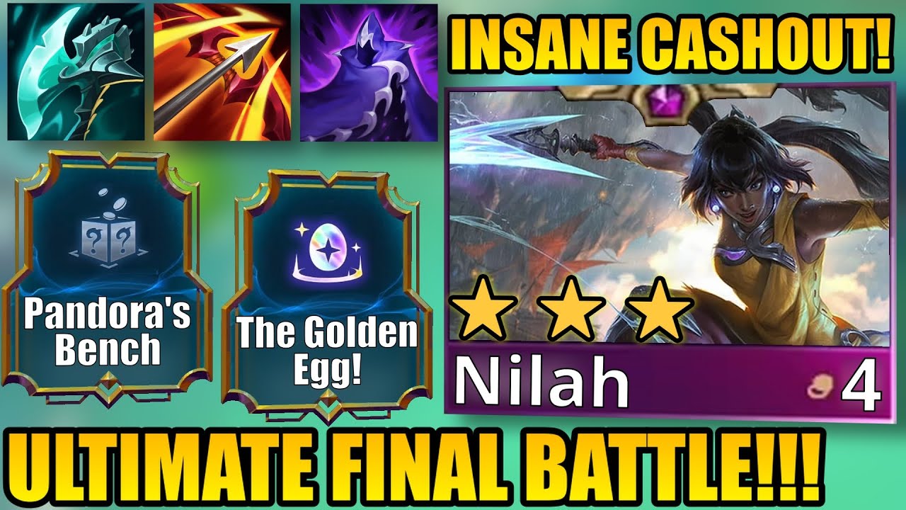 INSANE BILGEWATER NILAH 3-STAR ft. GOLDEN EGG CASHOUT!!! | Teamfight Tactics Set 9.5 Ranked
