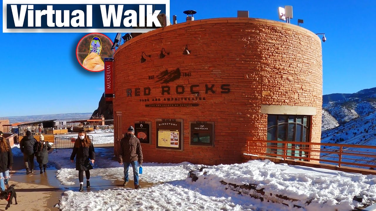 Red Rocks Amphitheater - Walking Trails for Treadmill - 4K City Walks Virtual Walk