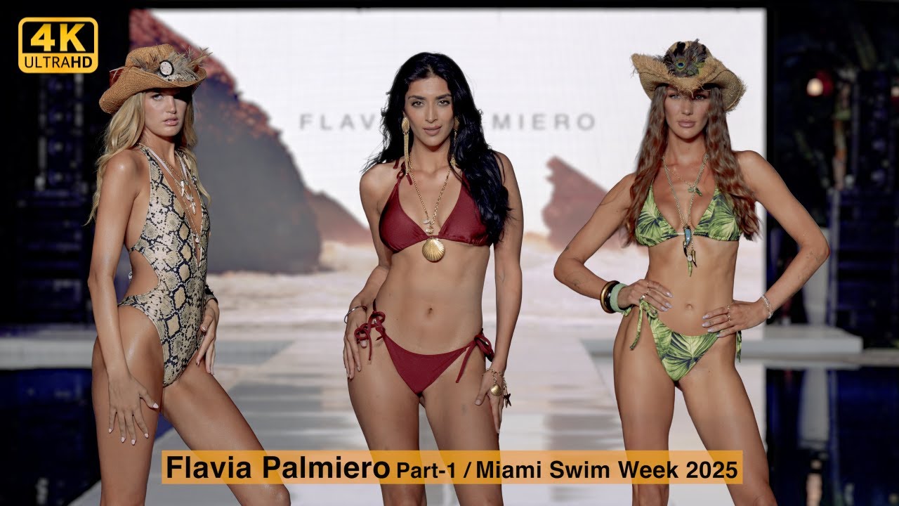 4K Slow Motion]The Definition of Elegance| Flavia Palmiero Swimwear Part-1 | Miami Swim Week 2025/26
