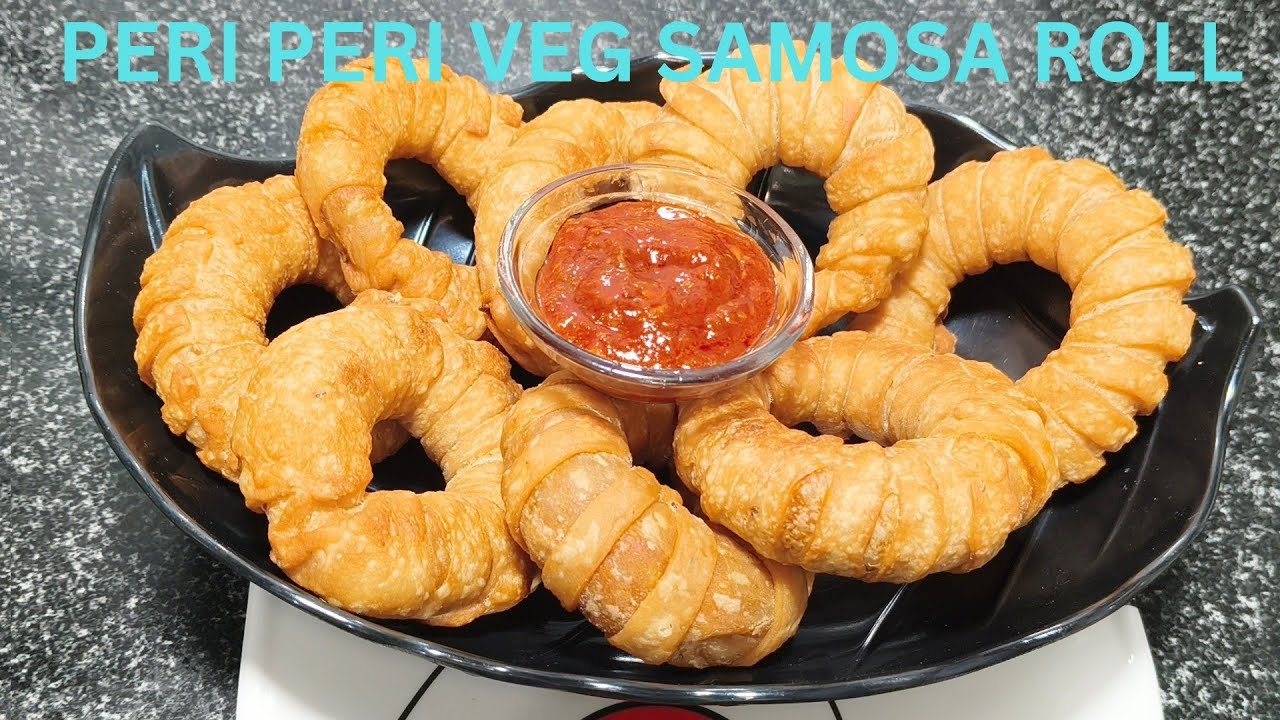 RAMADAN SPECIAL PERI PERI VEG SAMOSA ROLL BY CLOUD COOKING 