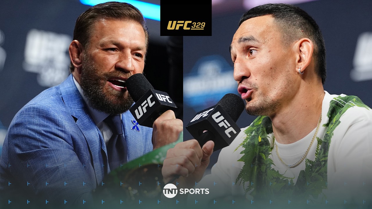 CHAOS! Conor McGregor & Max Holloway CLASH at #UFC329 Press Conference 🍿
