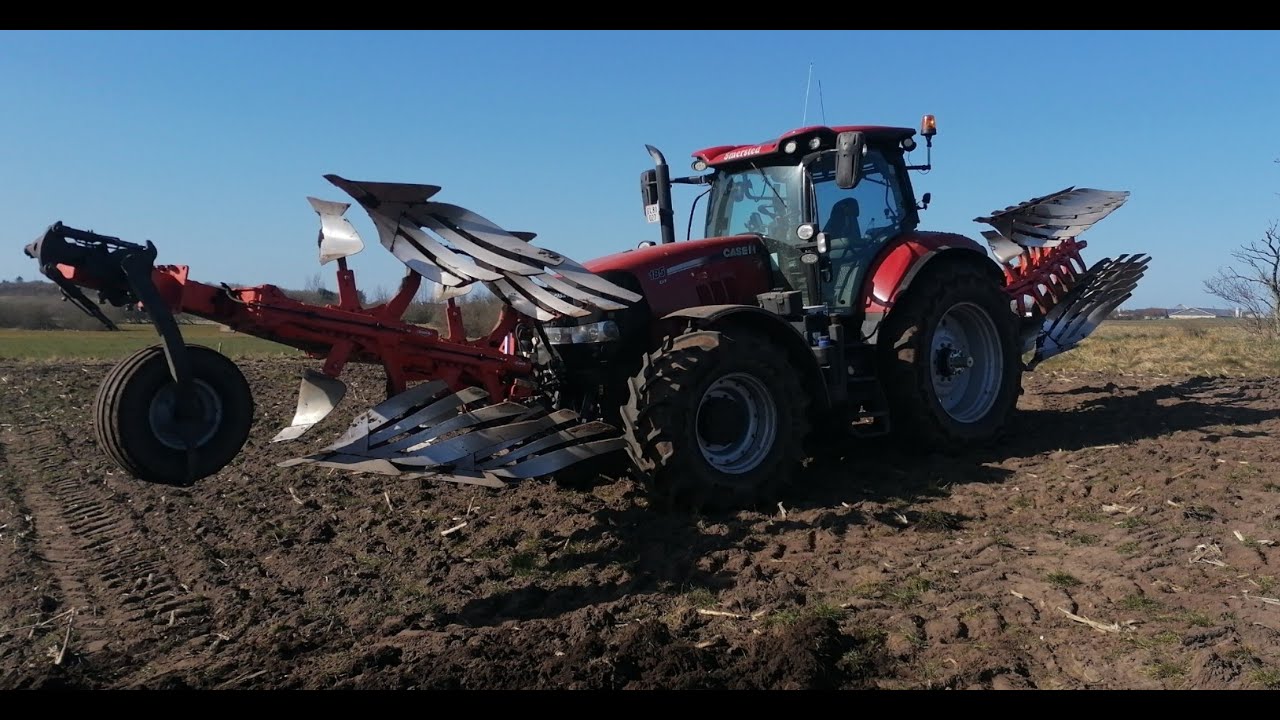 Pløjning med front plov | Case IH Puma 185 | Kuhn Varimaster 153 | Kuhn Multi-Master 153 AV