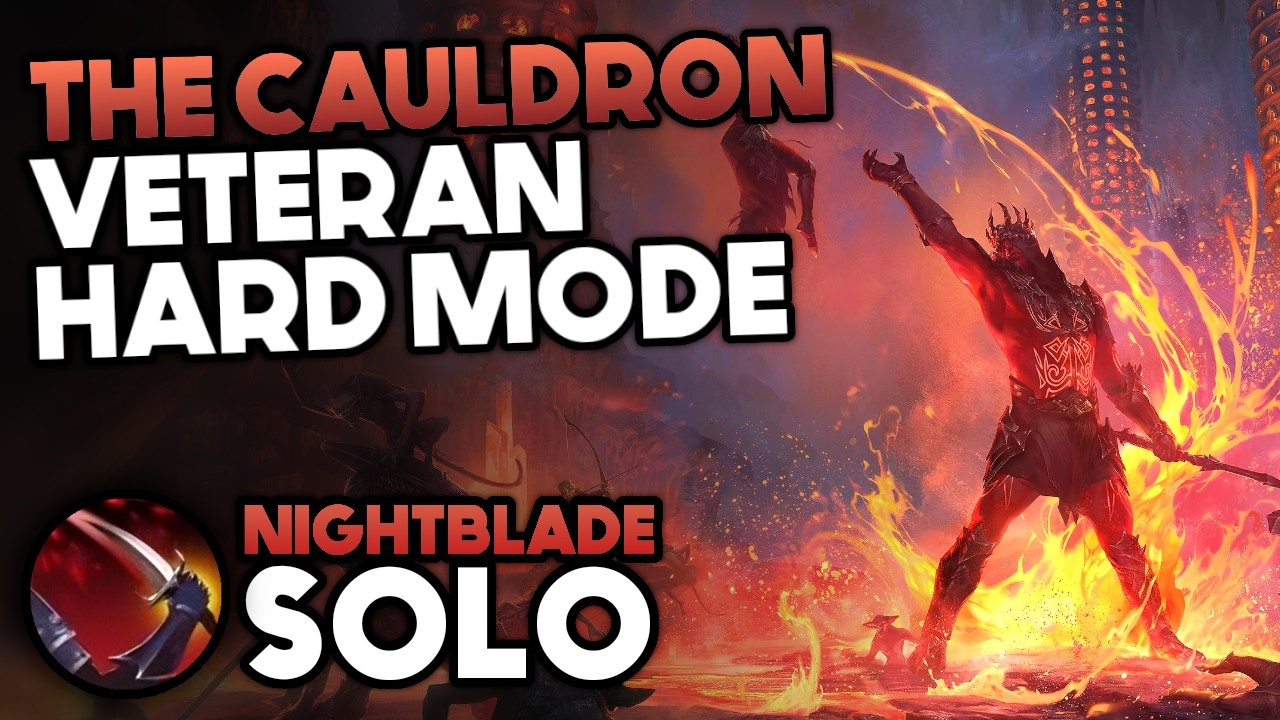 Soloing Hard Mode Dungeon on a Nightblade - Veteran The Cauldron Hard Mode | Solo Nightblade | ESO