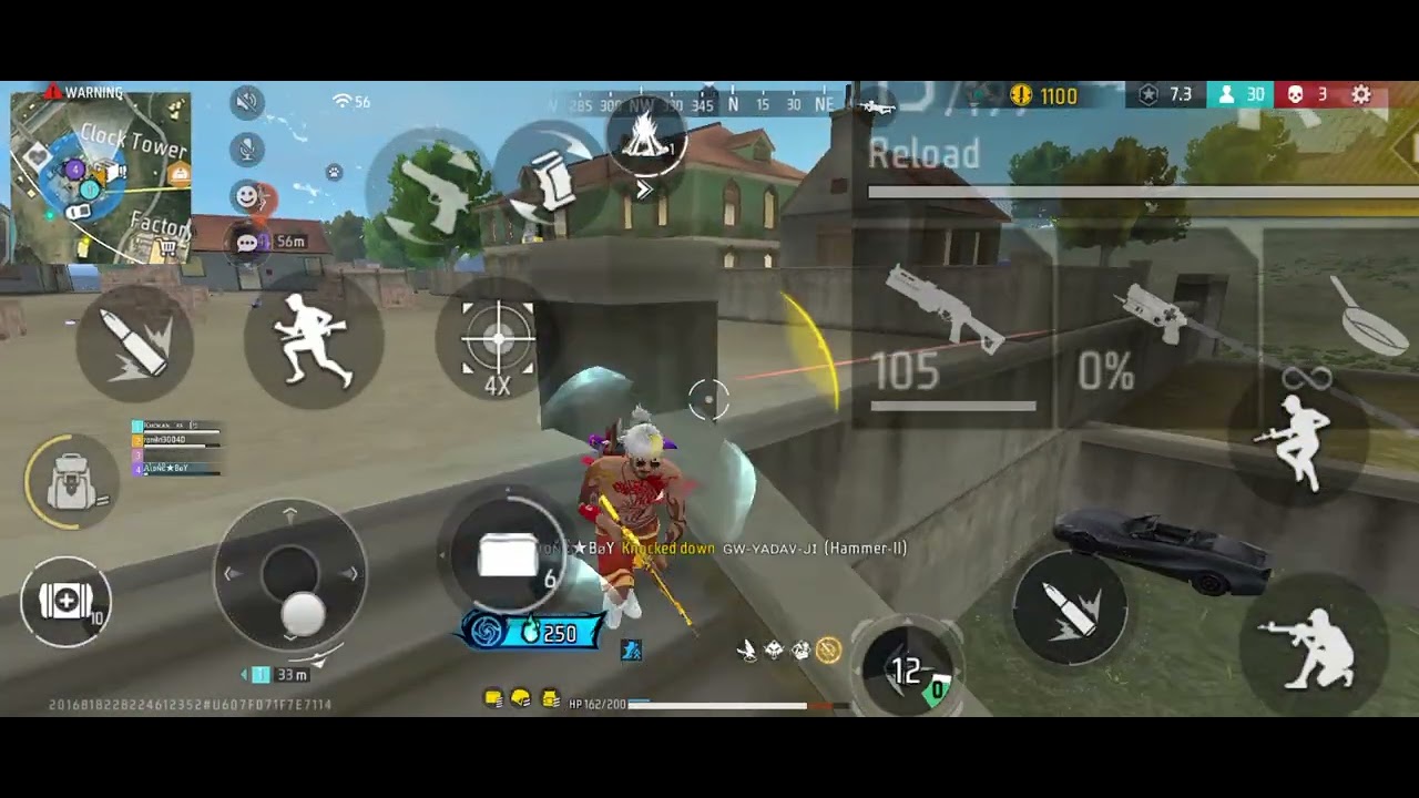 I saw a new car in Free Fire, Tata Sierra, 99% headshot rate kill 1