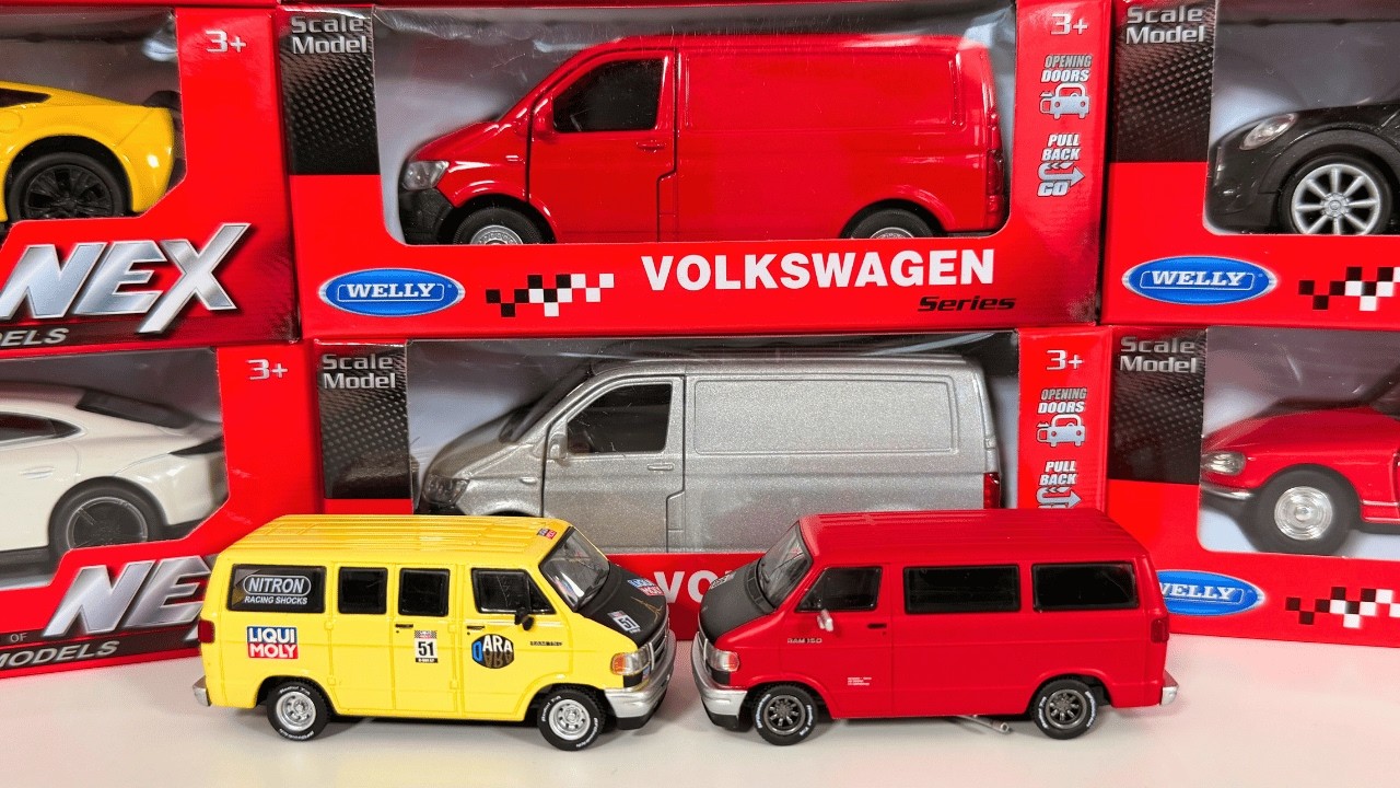 Коллекция литых моделей Welly NEX – VW Transporter и Porsche (распаковка)!