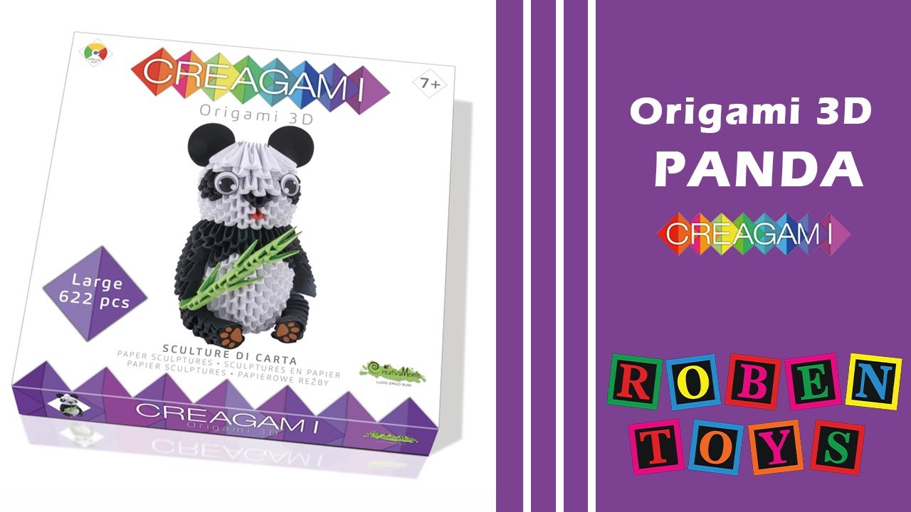 Origami 3D Creagami - Panda, 622 piese