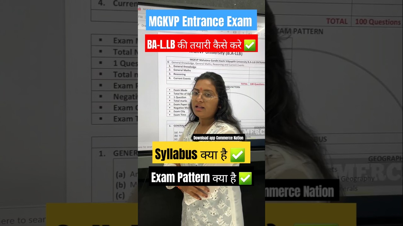 B.C.A Syllabus | Paper pattern क्या है  MGKVP Entrance Exam 2025 #mgkvp2025 #shorts