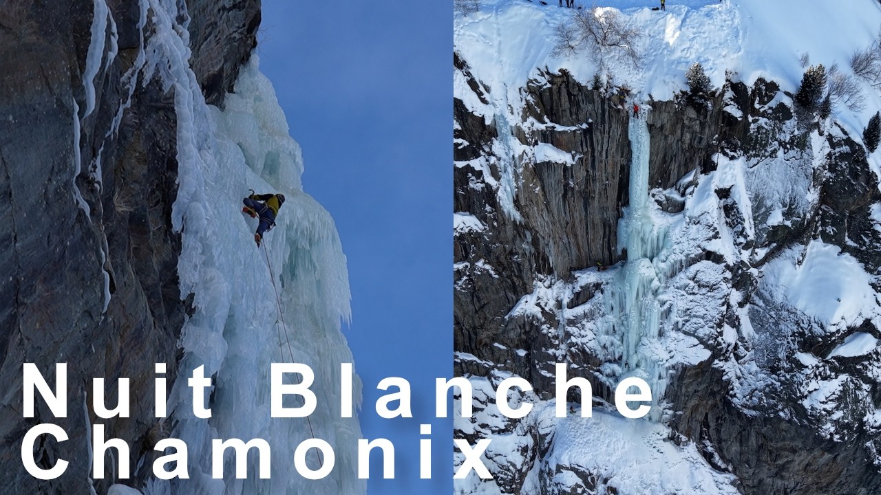 Nuit Blanche cascade de glace alpinisme Glacier d'Argentière Chamonix-Mont-Blanc topo montagne