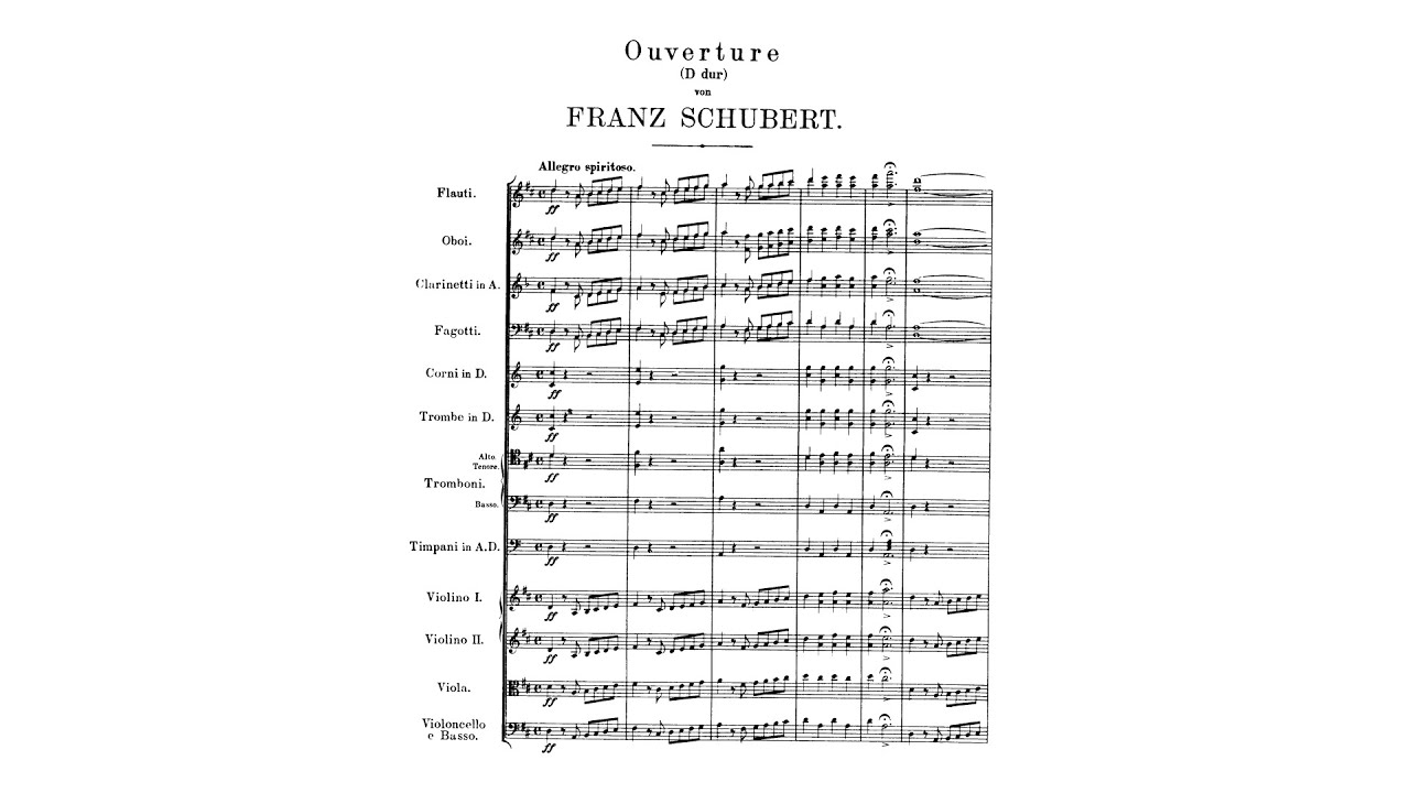 Schubert: Overture in D major, D 26 (with Score)