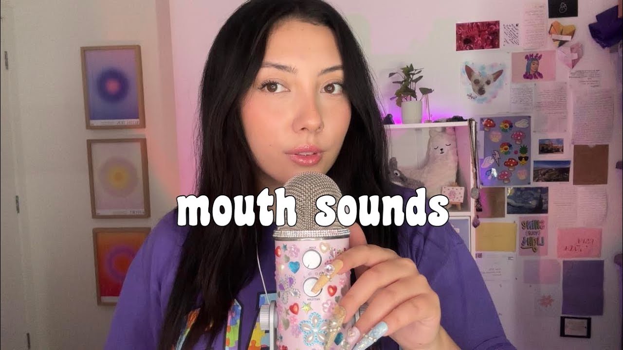 ASMR Upclose Mouth Sounds, Nail Tapping, Hand Movements, and Tongue Clicking