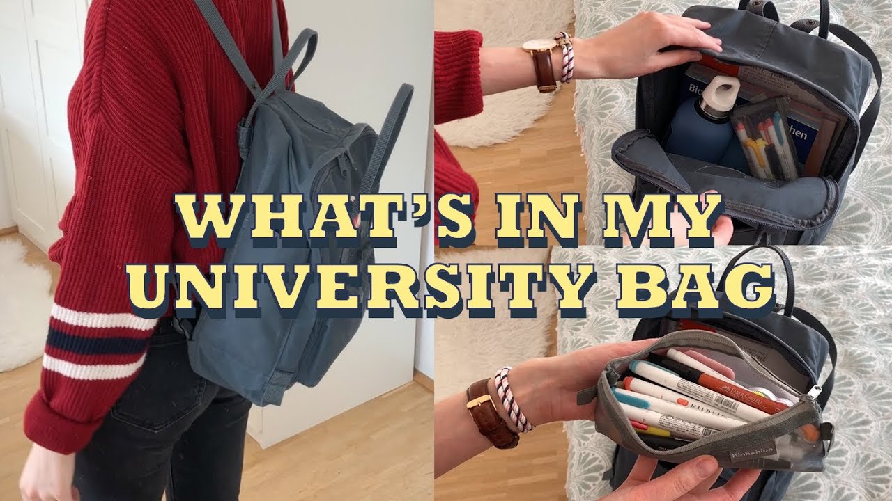 What's in my University backpack