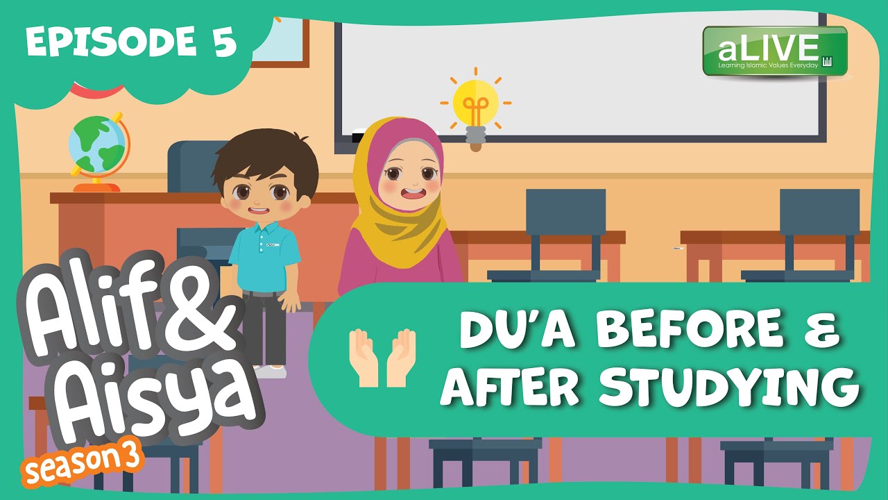 Alif & Aisya recite dúa for studying 📖 Season 3: Episode 5
