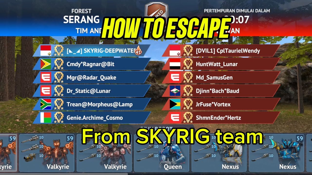 Devil Escape from SKYRIG team Mech war 