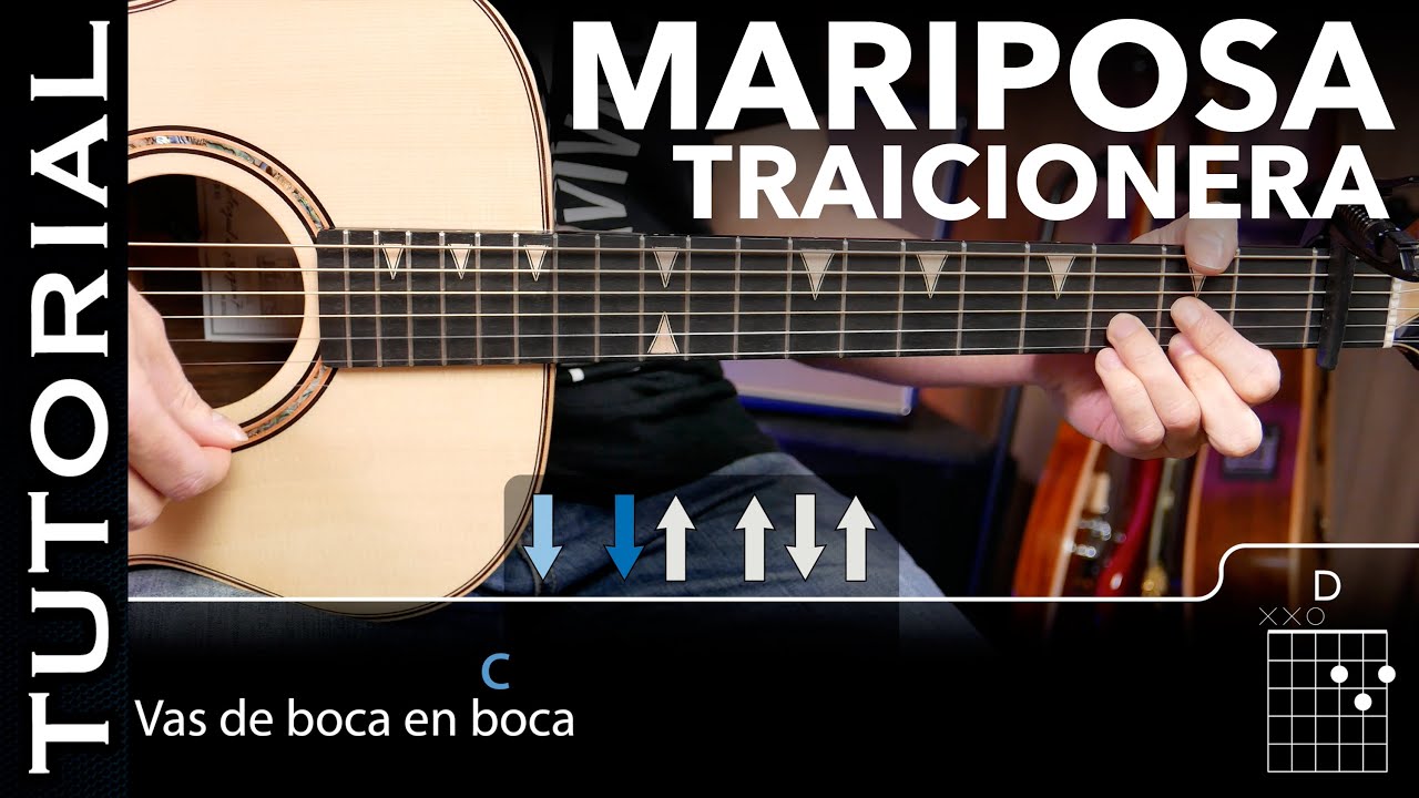 Cómo tocar Mariposa Traicionera de Maná en guitarra acordes y solo acústica guitarraviva