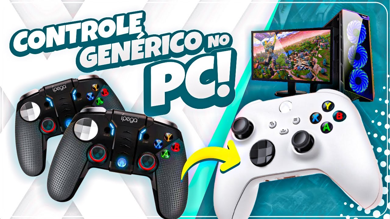 COMO USAR CONTROLE GEN&Eacute;RICO NO PC PARA TODOS OS JOGOS | TUTORIAL | WINDOWS 10 E 11