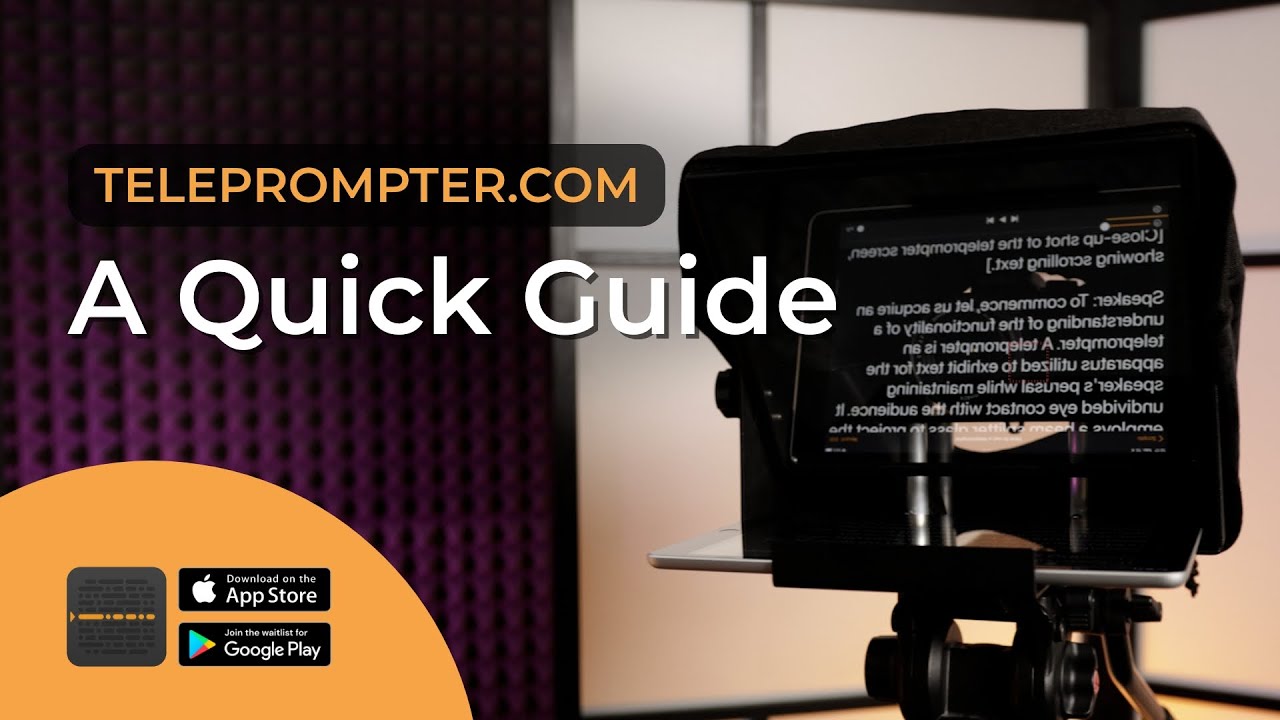 How to use our TELEPROMPTER APP 💡