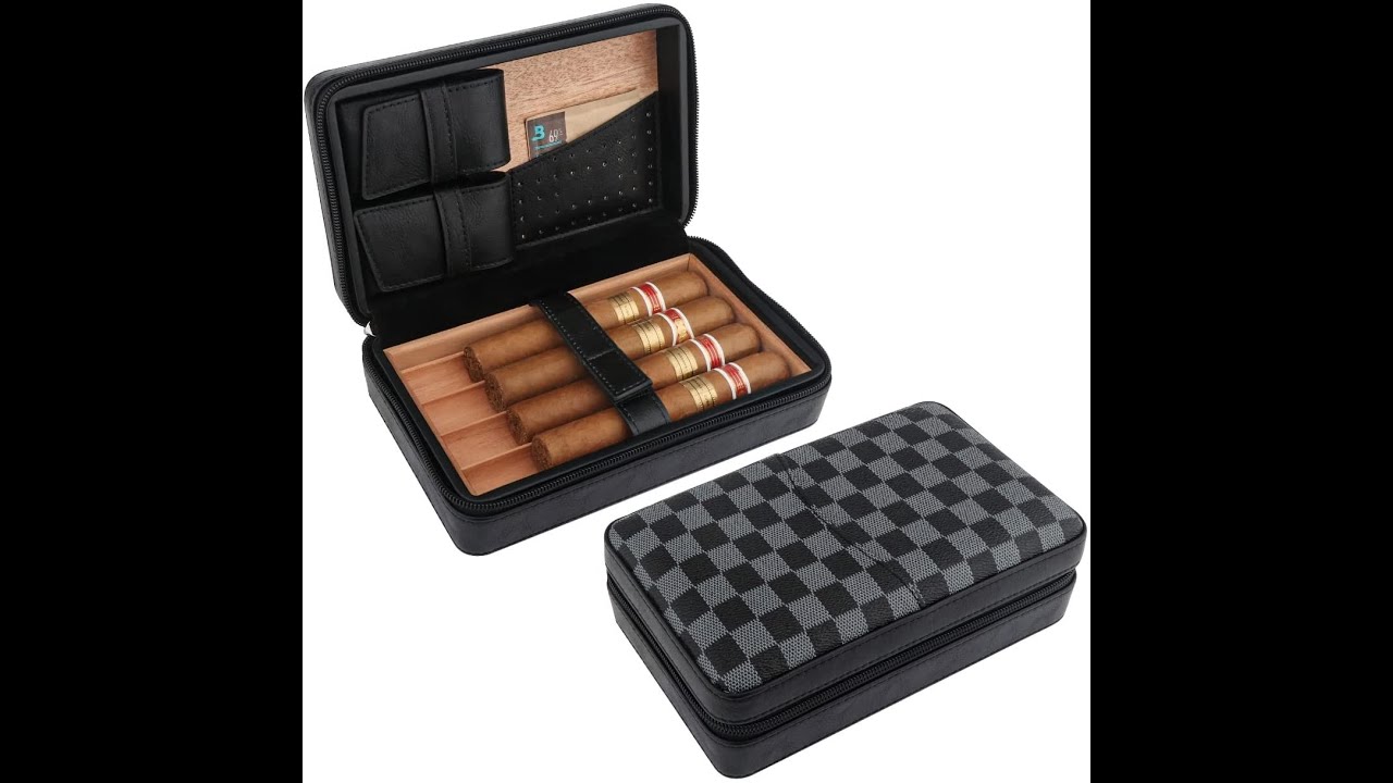 Unboxing: TISFA Leather Travel Cigar Humidor Case Holds 4 Cigars