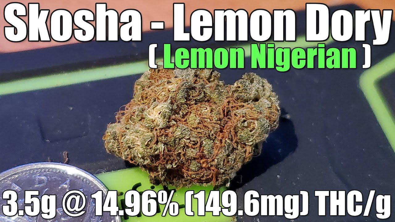 Skosha - Lemon Dorry - Unboxing Review - 3.5g @ 14.96% (149.6mg) THC/g (+Extreme Closeups)