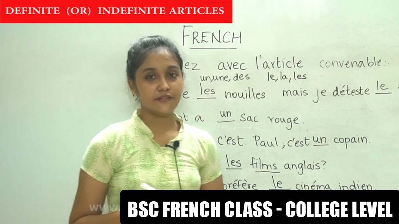 BSc French Class Part - 16 |  Negative sentence, Definite, Indefinite Articles | College level