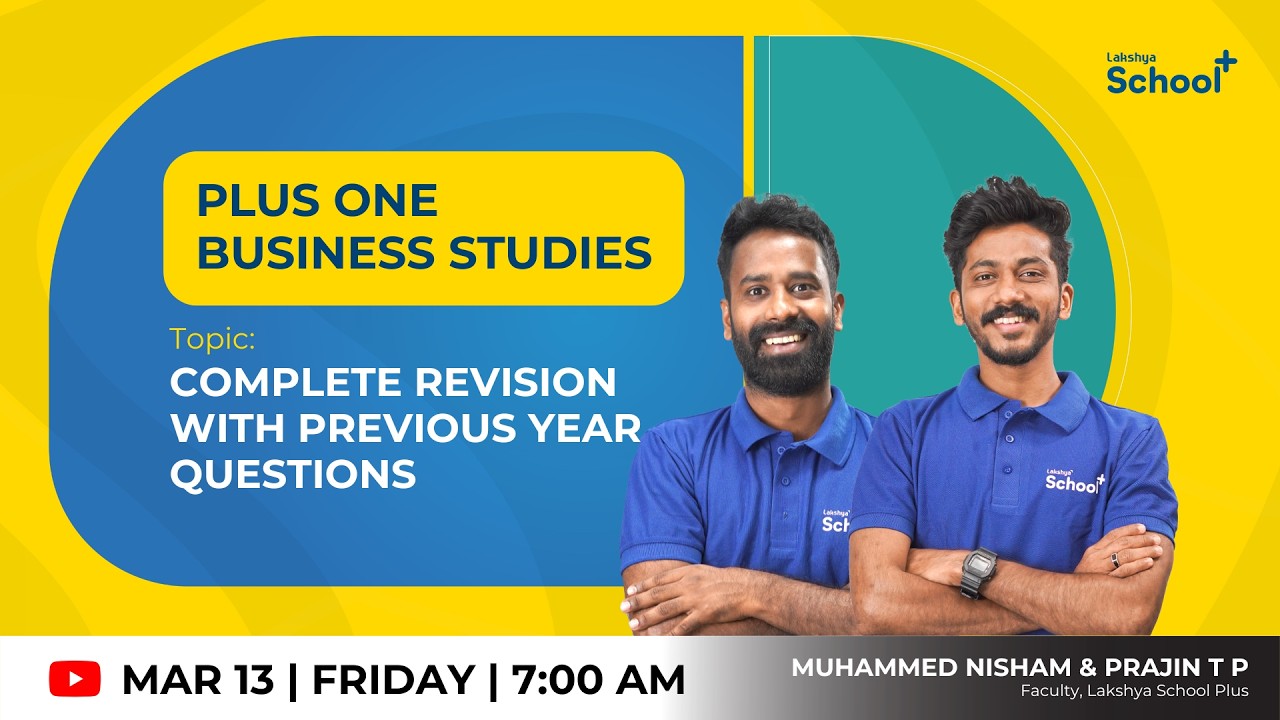 Plus one Business Studies   | COMPLETE REVISION WITH PREVIOUS YEAR QUESTIONS  |