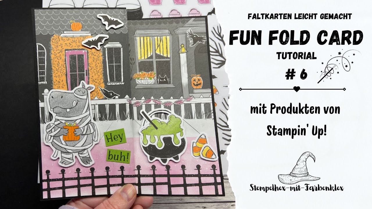 Fun Fold Card #6: XXL Halloween-Karte 'Unheimlich süß' basteln | Stampin’ Up! Tutorial