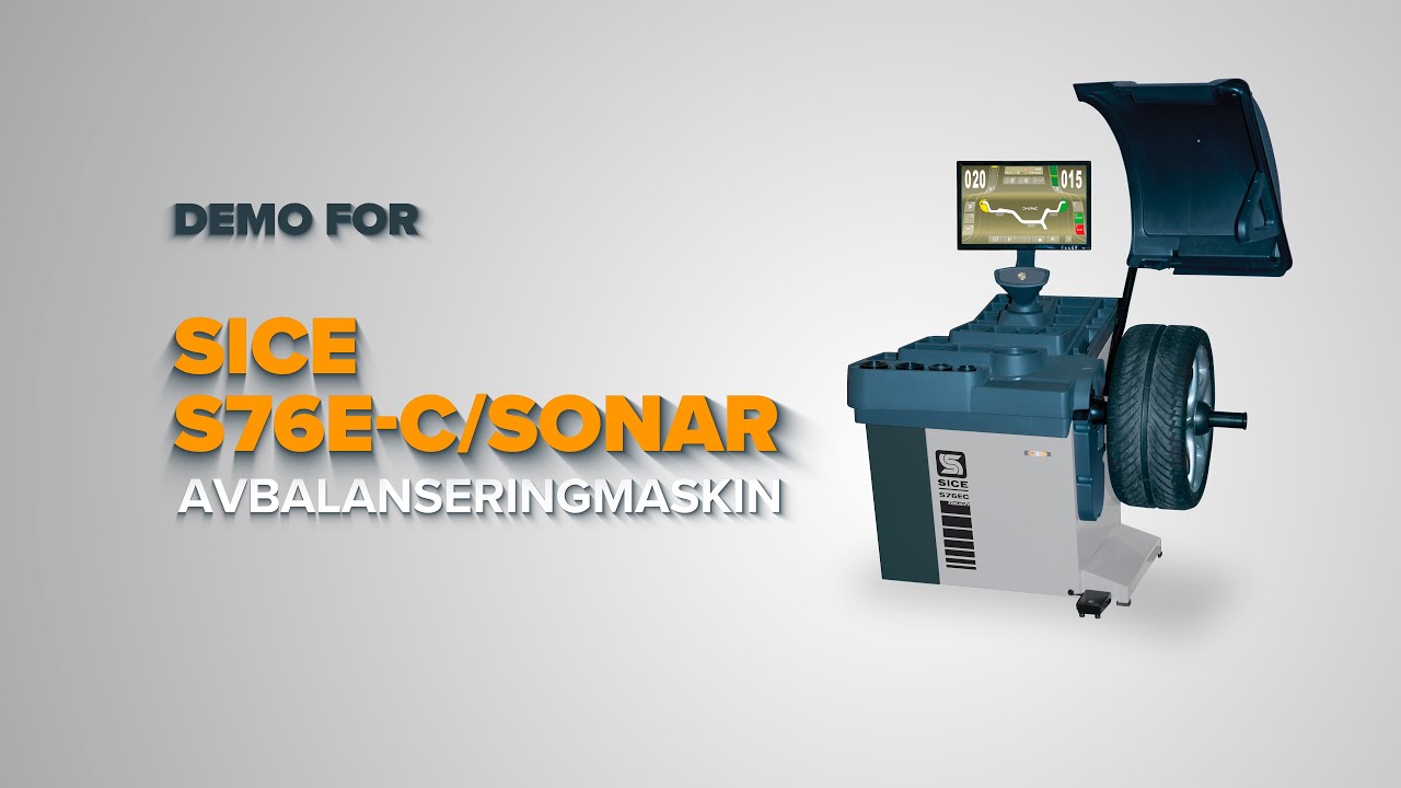 Demo av SICE S76E-C Sonar Balanseringsmaskin | FLEX1ONE - Vi holder ditt verksted i toppform!