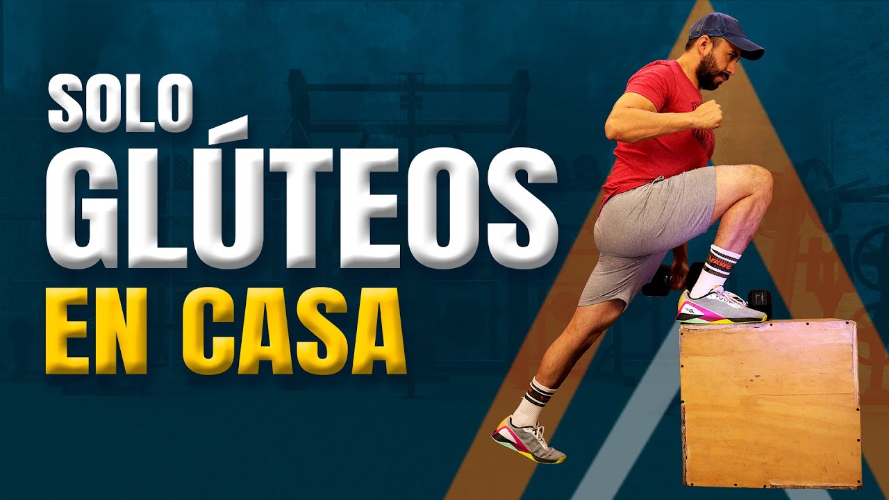 SOLO GLÚTEOS  en CASA ⚡ Rutina para Aislar Gluteos Hipertrofia, Tiempo Real, Con Peso