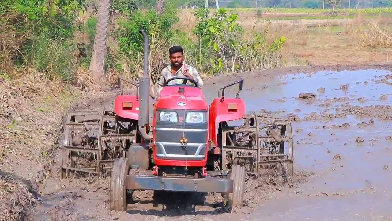 Mahindra 475 & 575 Yuvo Tech+ Puddling demo & Customer feedback